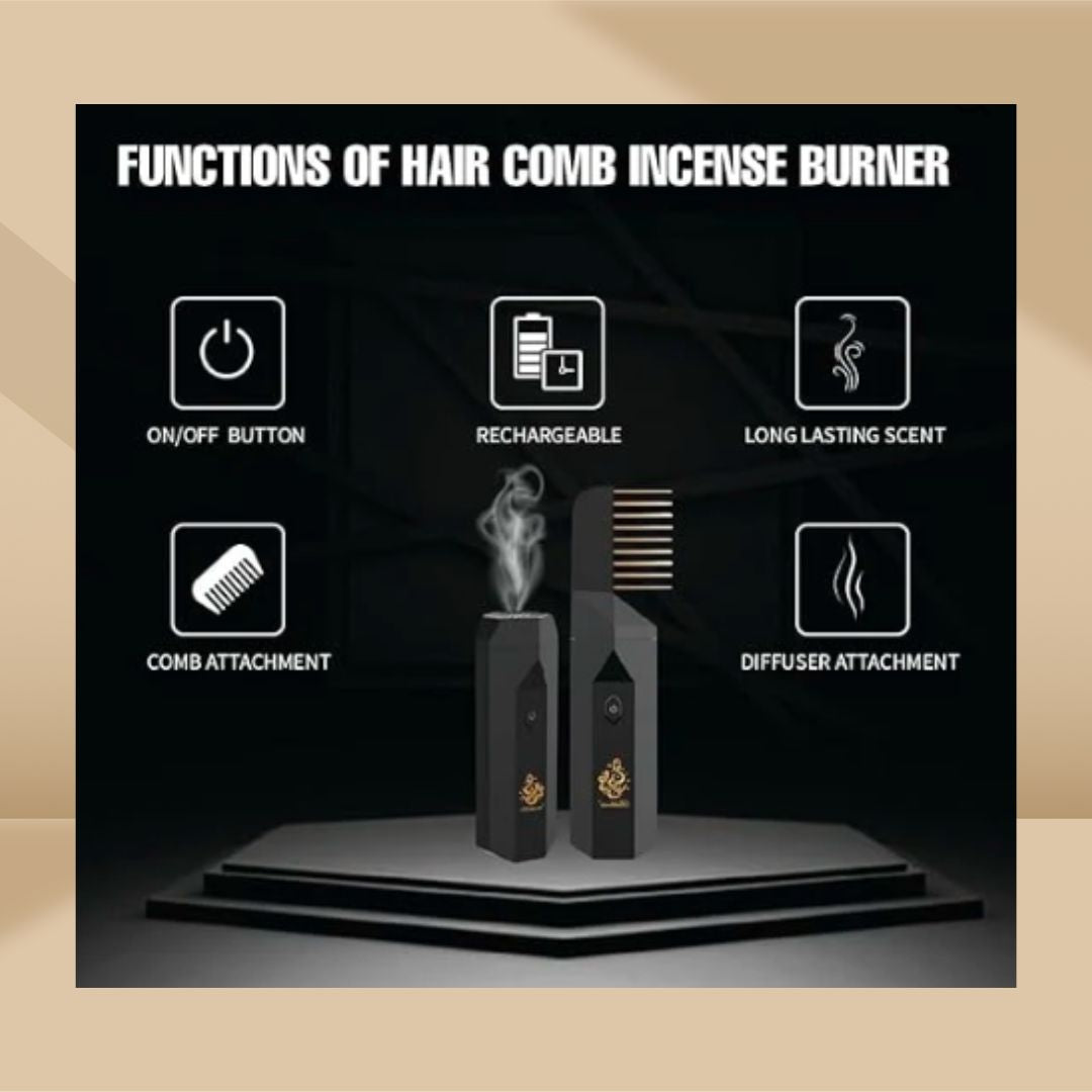 2-in-1 Smart Hair Comb Electronic Incense Burner