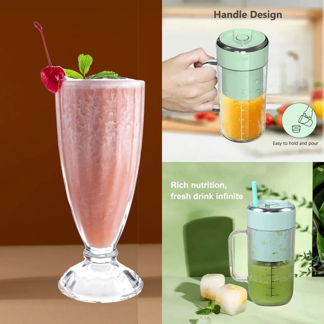 MINI SMOOTHIE BLENDER WITH STRAW-BEAT THE HEAT