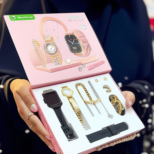 6-in-1 Ladies Smartwatch Luxury Gift Set