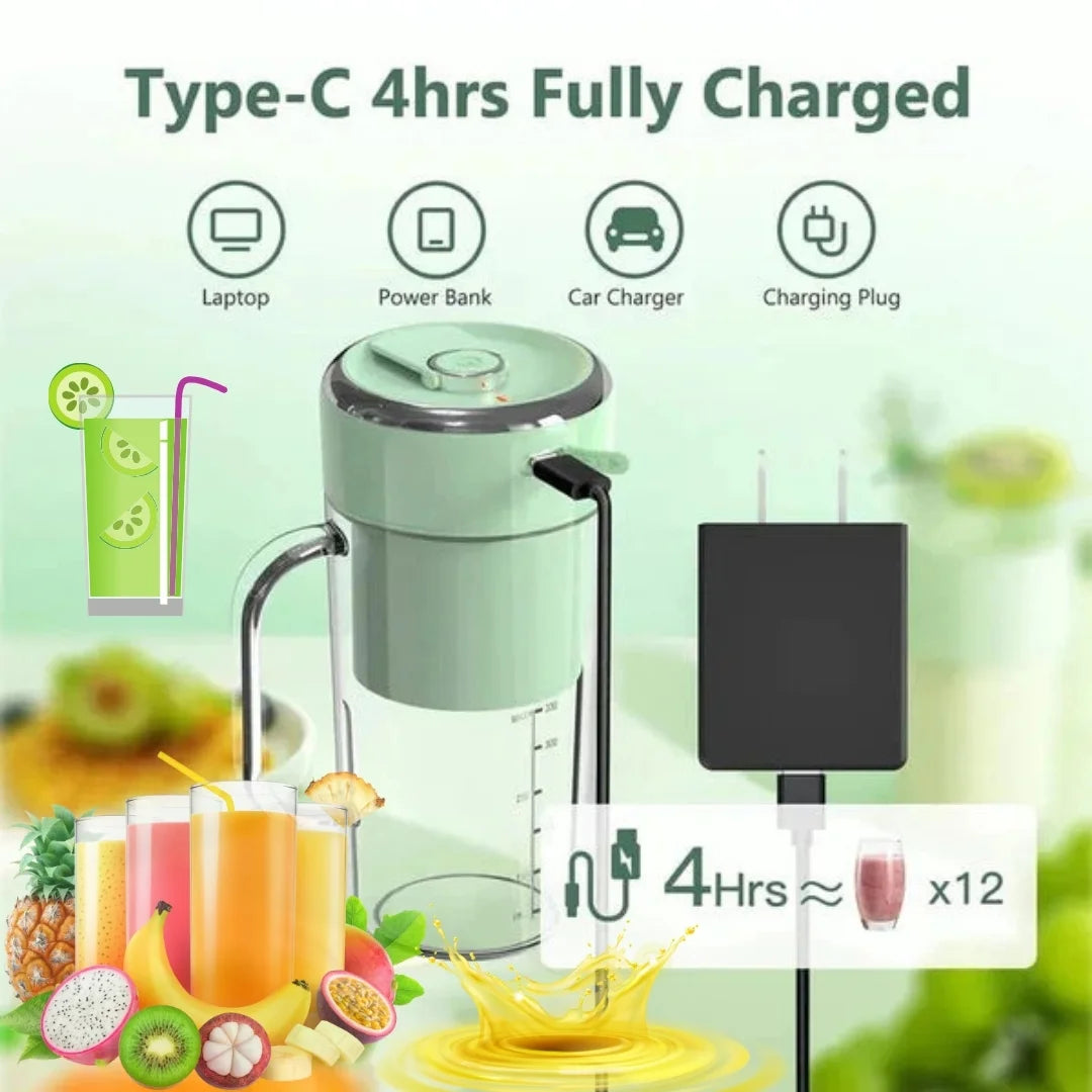 MINI SMOOTHIE BLENDER WITH STRAW-BEAT THE HEAT